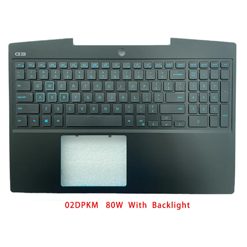 Imagem -02 - para Dell g3 3500 Replacemen Laptop Acessórios Palmrest Teclado com Luz de Fundo 02dpkm Não Impressão Digital Versão 80w Novo