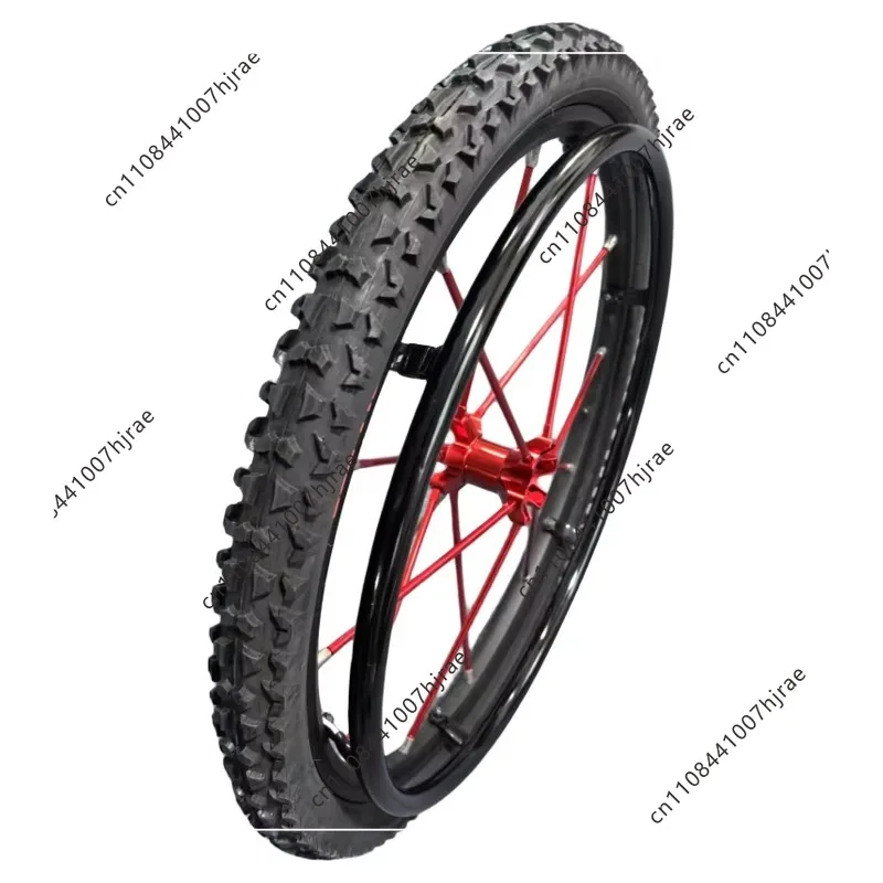24 * 1.95 Wheelchair Rear Wheel Accessories Off-Road Tires Inflatable Light Aluminum Alloy Wheels