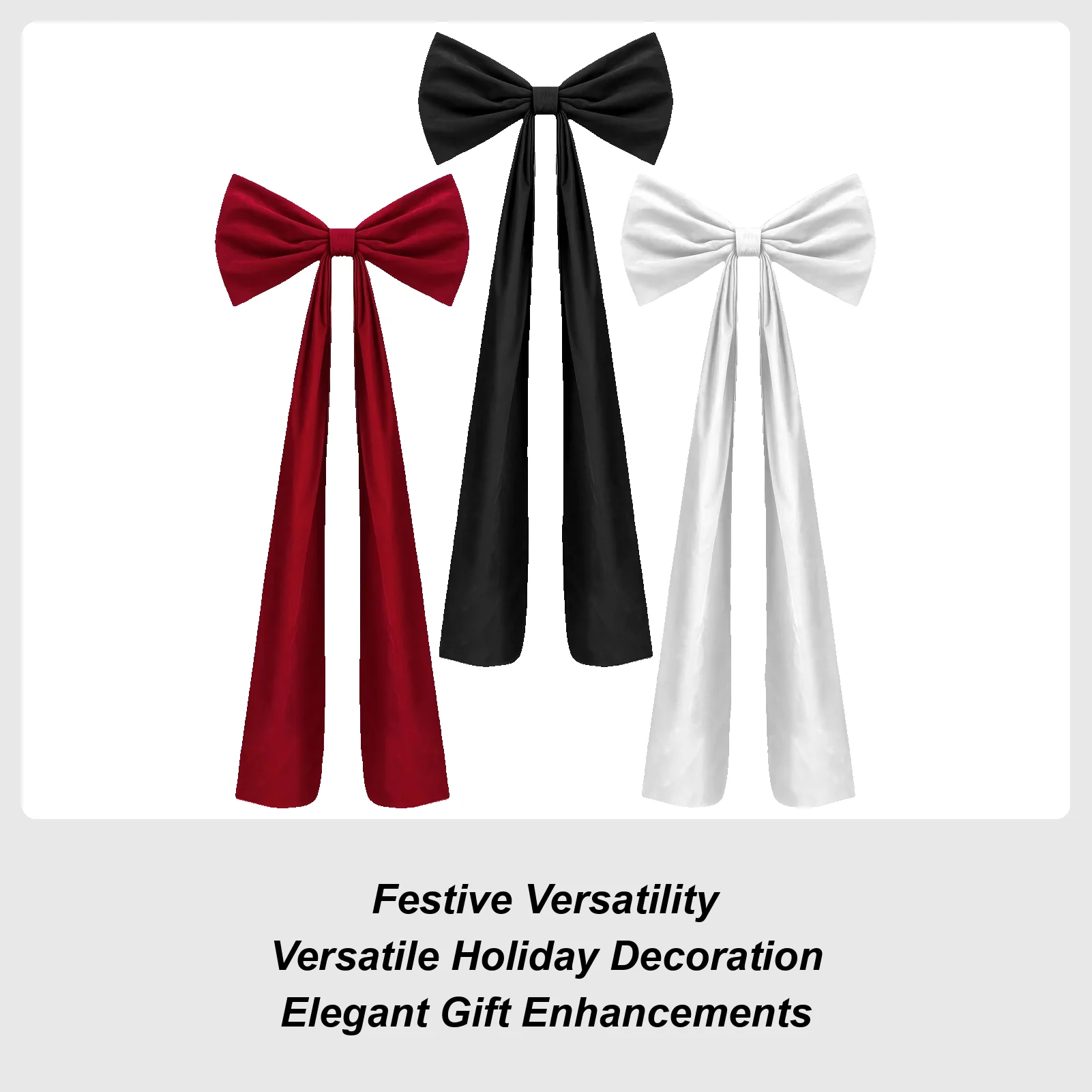 

Рождественские банты, большой домашний декор, праздничные банты, украшения, рождественские украшения для внутреннего и наружного каминного камина, входная дверь