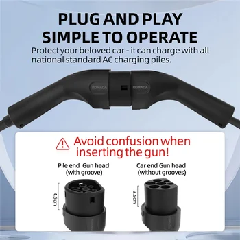 便攜式 32A 22KW 三相電動車充電線,Type 2 轉 Type 2 IEC62196-2 延長線,適用於電動車充電站 10 最佳銷售 22千瓦壁掛式電源 - №8