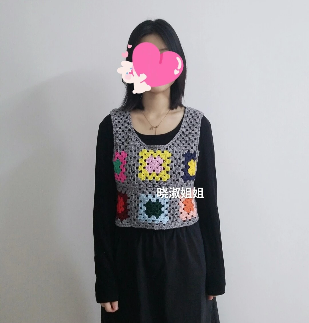 

TIYIHAILEY Hand Made Knitted Sweaters Sleeveless Spring And Autumn Custom Made 2025 New Ladies Short Tops Black White Grey