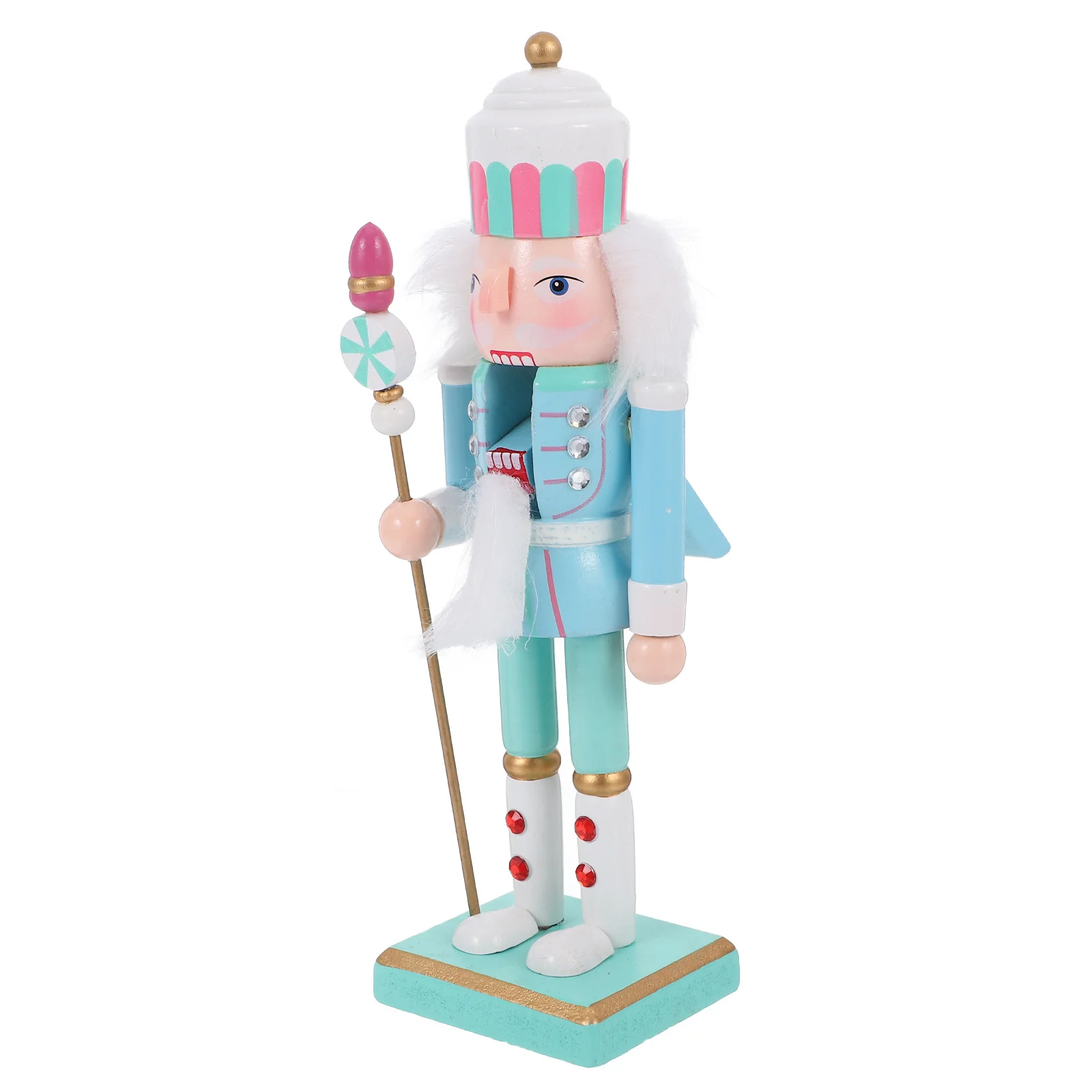 

1pcs Wooden Nutcracker Soldier Decoration Reusable Christmas Desktop Decor Festival Craft Xmas Supplies Wood Nutcrackers