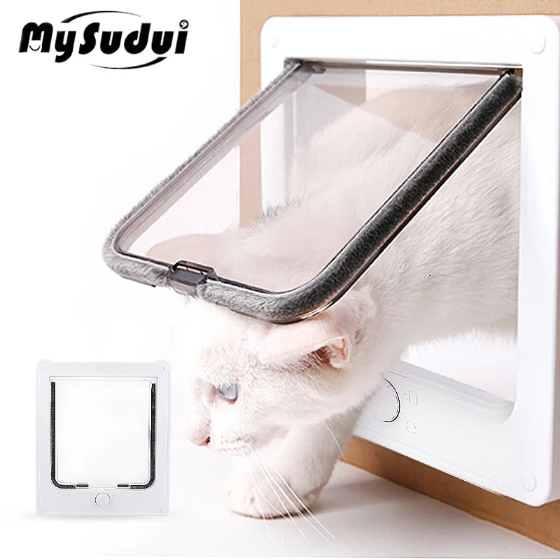 

Flap Pet Door Silent Cat Puppy Door Extra Large Durable With Security Locking Automatically Close Easy Install Pet Accessories