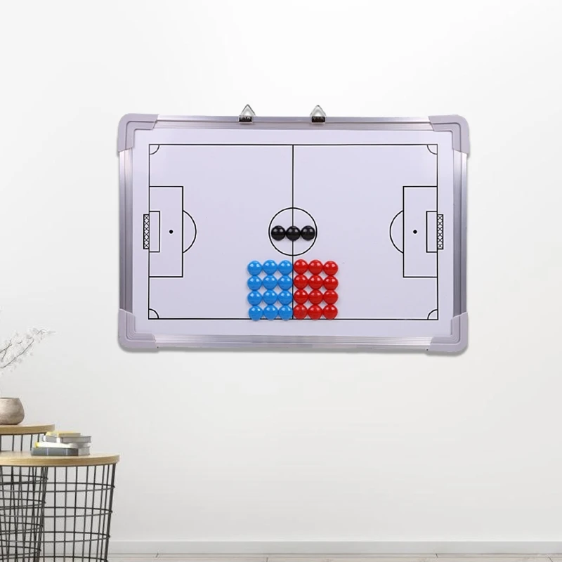 2025 Nieuw voetbalcoachingbord Basketbal droog wist bord voor coaches met marker Dubbelzijdig volledige halve velden Tactiekbord