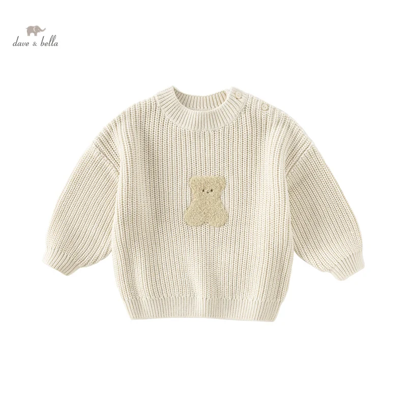 Dave Bella 2023 New Autumn Winter Girls Boys Baby Children Clothes Top Knitted Sweater Pullover Cartoon Fashion Casual DB4238130