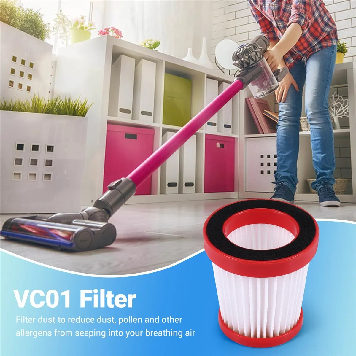 

【50% OFF】5Pcs Filter for VC01 Handheld Vacuum Cleaner Accessories Replacement Filter Portable Dust Collector