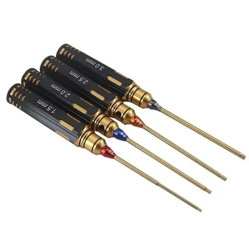 4 teile/satz Titan Überzug 1,5mm/2mm/2,5mm/3mm Hexagon Schraubendreher Schraubendreher werkzeug Kennzeichnung Für Rc Modell Auto Boot Flugzeug