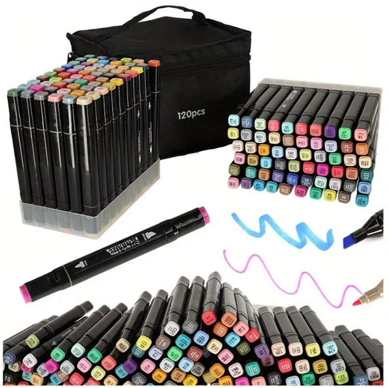 Fine Tip Felt Ink - Beginner or Professional Broad Line Markers Washable Markers Great for Classrooms & School Supplies