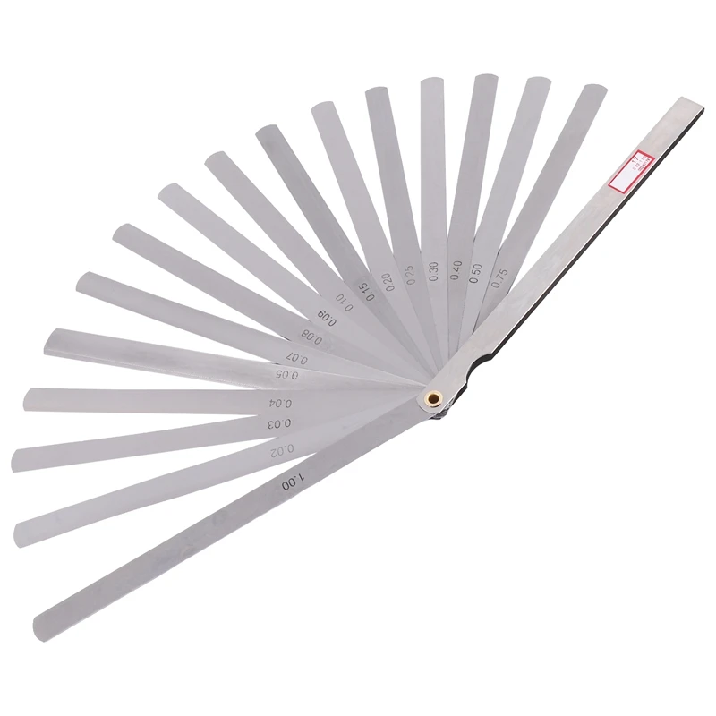 B69C 200Mm Long 17 Leaves 0.02Mm-1.0Mm Space Thick Measure Feeler Gauge Gage