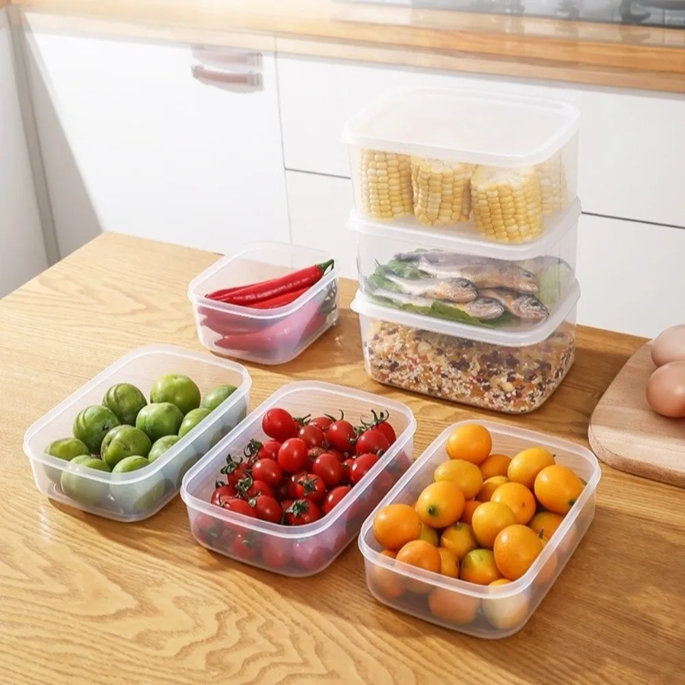 

Transparent Refrigerator Storage Box Fresh Preservation Multifunctional Food Storage Box Resuable Durable Fridge Organizer Rack