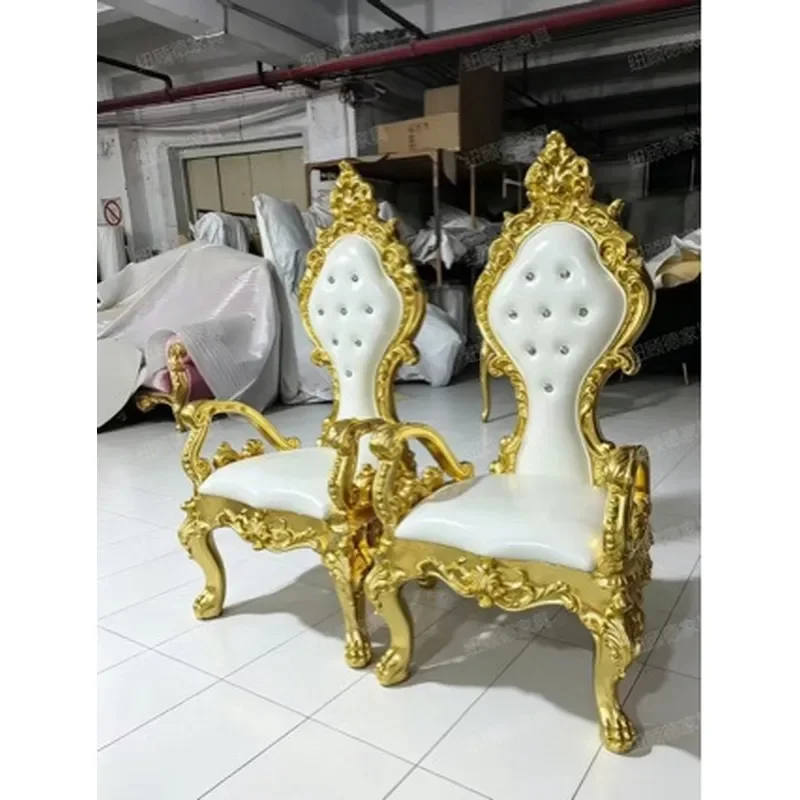 for European Style Carved Concierge Chair Hotel Lobby Decoration Seat