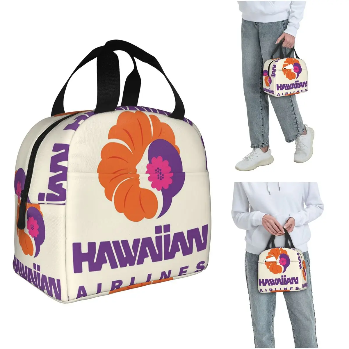 Hawaiian Airlines Herc Travel End Of Southern Summer Sale Bolsa térmica para almoço, para mulheres, crianças, caixas de comida, bolsa térmica para almoço