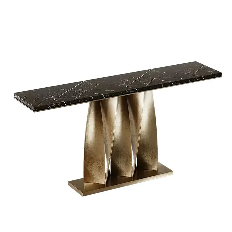 

Entry corridor against the wall high-end modern marble end view table