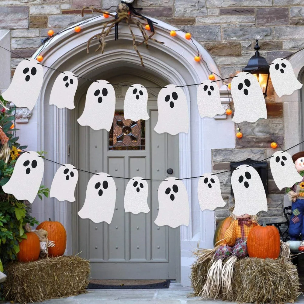 

【New Halloween Ghost Banner】Party Decoration Streamer Halloween Scene Hanging Ornament Festive Decor Prop