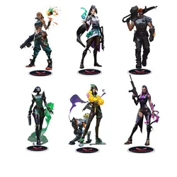 Anime Game Valorant Figures Sage Killjoy Jett Sova Cypher Cosplay Acrylic Stand Model Plate Desk Decor  Figure  Gift