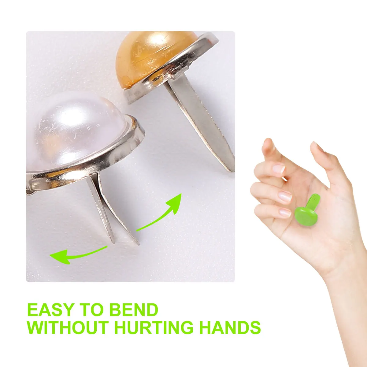 

1 Box of 6-12mm Mixed Metal Mini Colorful Brads Mushroom Nails Handmade Nail Material DIY Craft (Box 2)