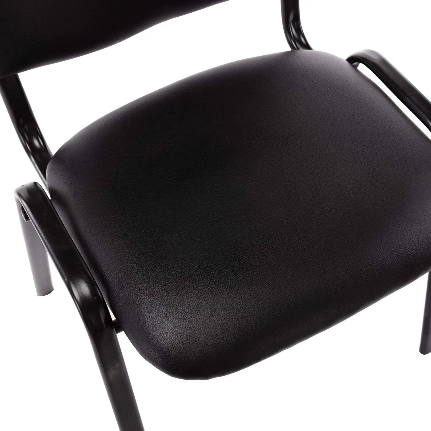 H&Y HEAH-YO Reception Chair Stacking Mesh Armless Office Conference Black Desk Chairs for Guest, Waiting Room, Lobby, Banquet,