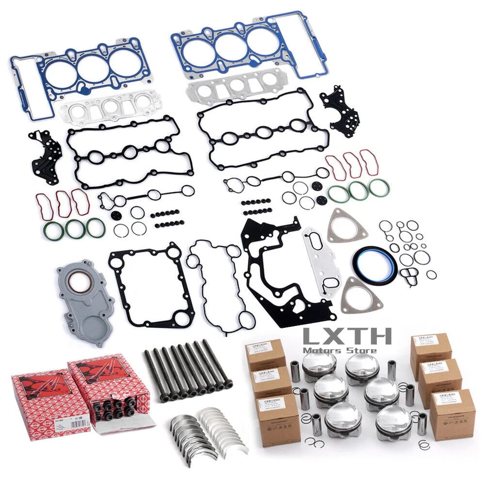 Engine Pistons Seals Overhaul Rebuild Kit A95810303321 A95810303221 A95810303310 For Porsche Cayenne 92A Panamera 3.0 S