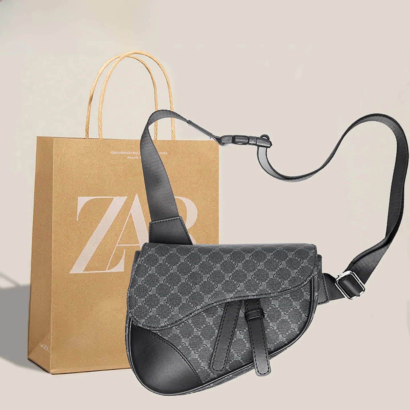 

Ретро-модель 2025 года: Мужская сумка через плечо для осени и зимы, повседневная, модная, молодежная, квадратная, в стиле седельной сумки