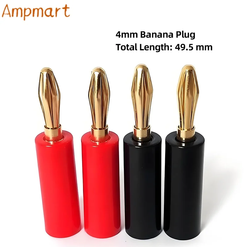 Ampmart Massiver Kupfer Vergoldeter Bananenstecker, 4mm, für Lautsprecher, Verstärker und Lautsprecherkabel – Detail 6