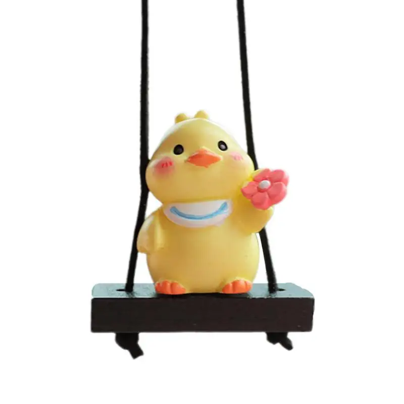 

Duck Car Pendant Decor Cute Auto Ornament Little Duck Swing Automobile Ornaments Interior Decoration Car Charm Accessories For