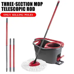 Rotating Mop Rod Three Section Mop Telescopic Rod 48inch Telescopic Installation Simple Mop Cleaning Accessories