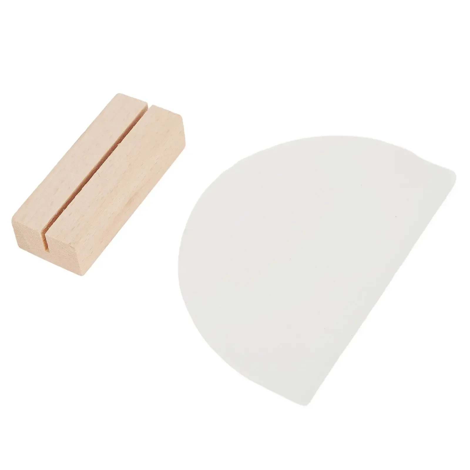 Stereo Transparent Semi Circular Table Number Plate Place Card Table Sign Holder Blank Acrylic Table Sign Reception Stand Holder