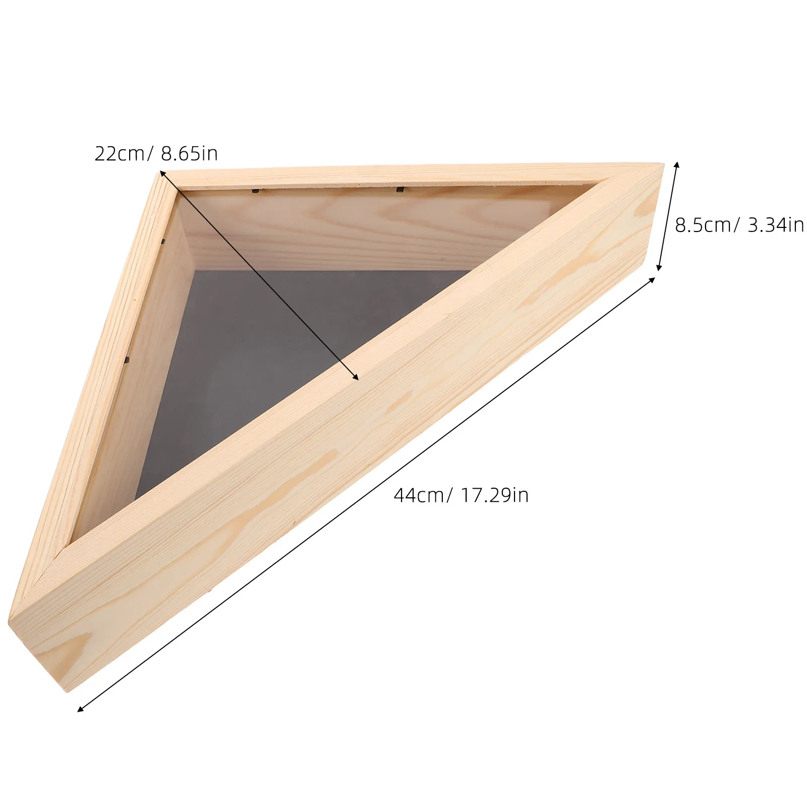 Triangular Wood Memorial Flag Display Case for Veterans Burial Funeral Flag Storage and Rustic Decor Wood Memorial Case
