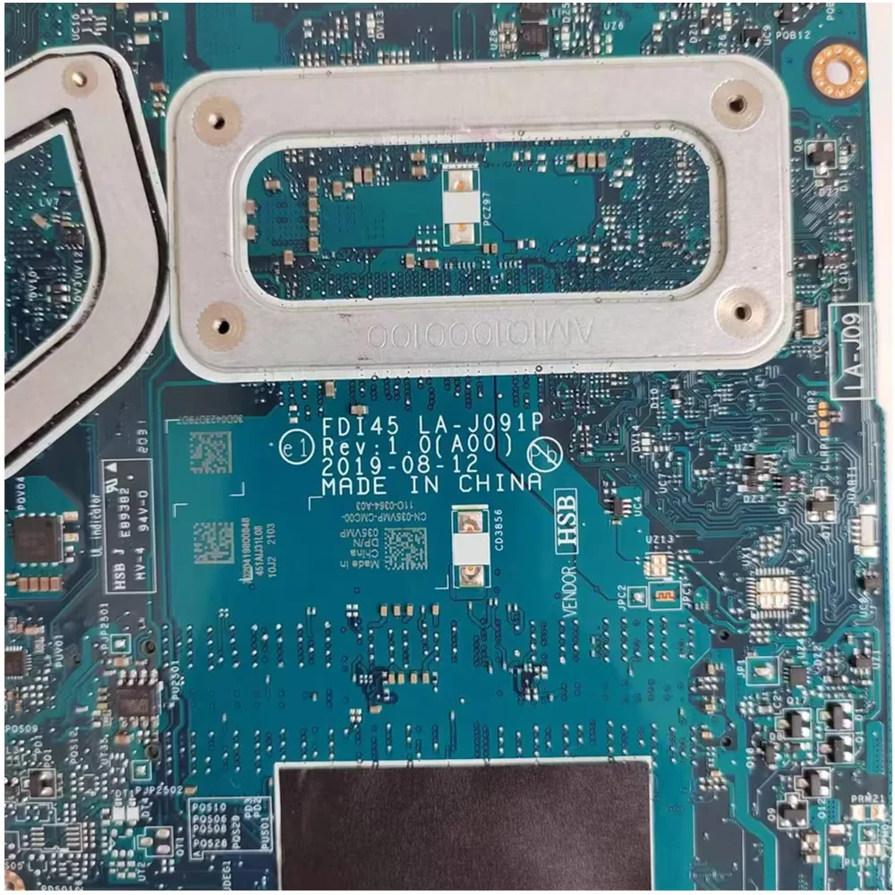 LA-J091P Dell Inspiron 3493 3593 5493 5593 노트북 마더보드 CPU i5 i7 CN-0N18YD N18YD 7PV6Y 07PV6Y 100% 테스트 OK
