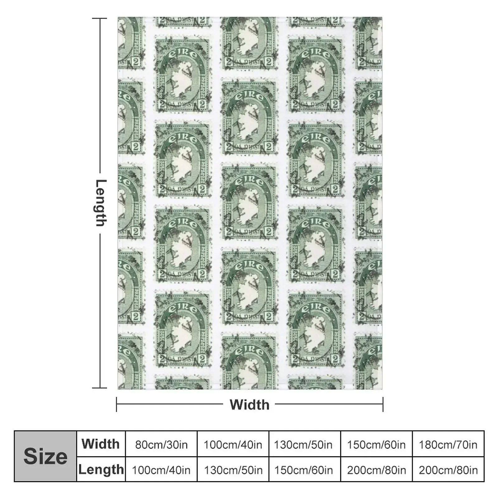 New Vintage Ireland Postage Map Throw Blanket valentine gift ideas Sofa Quilt Personalized Gift Blankets