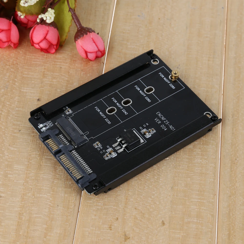 NEW Metal Case B+M Socket 2 M.2 NGFF (SATA) SSD to 2.5 SATA Adapter for 2230/2242/2260/2280mm M2 NGFF SSD Solid State Hard Drive