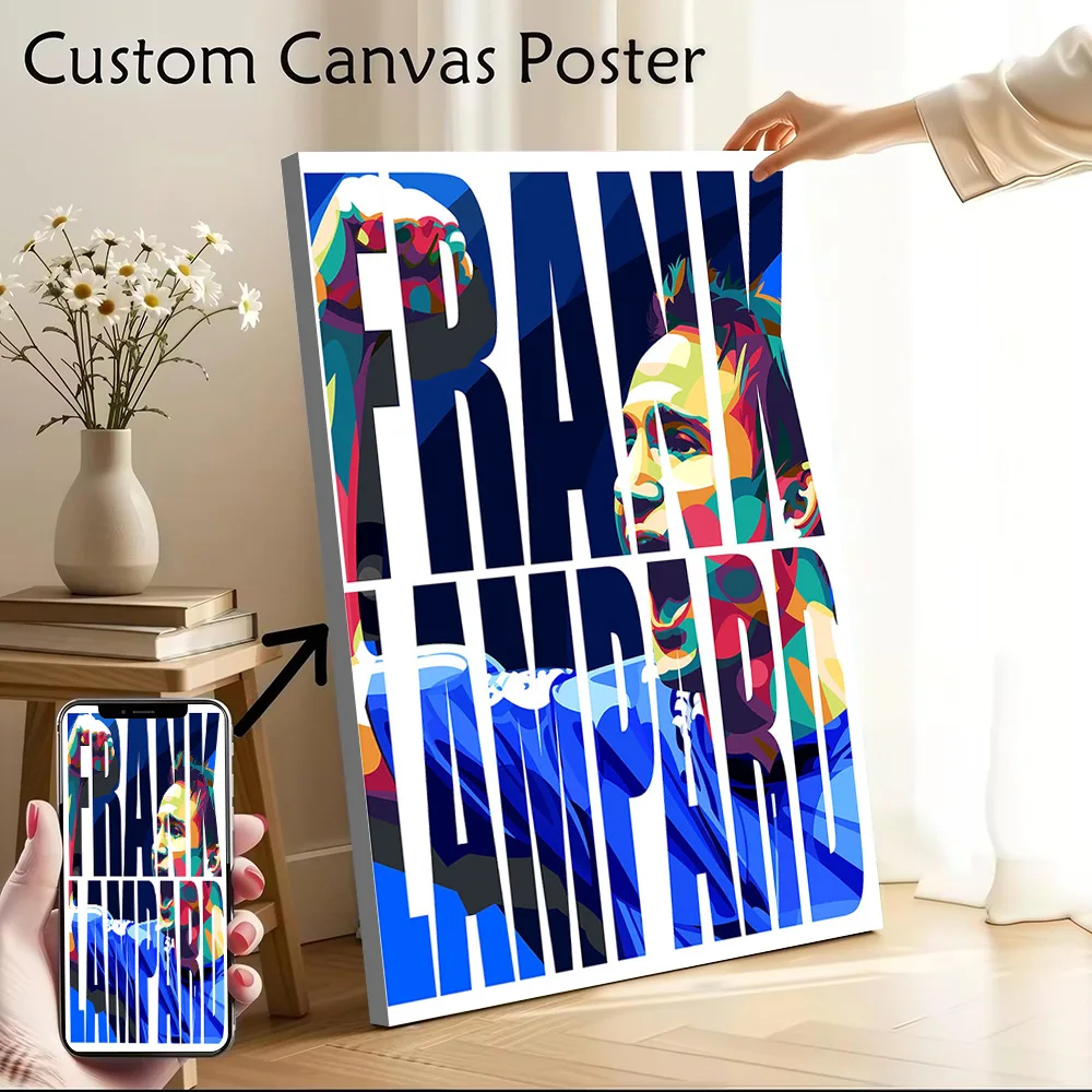 Frank Lampard Printed Canvas Poster Custom Pictures Wall Art Canvas Painting for Specialty and Themed Home Decor Room Ornaments