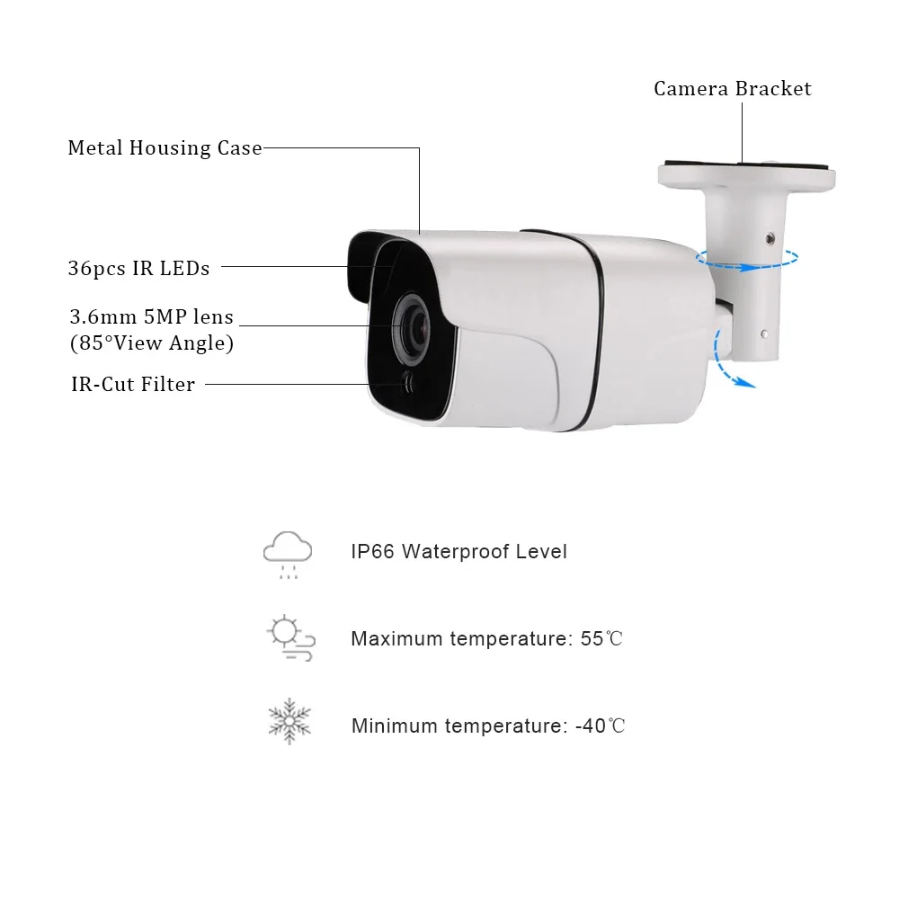 HJT 4MP IP-camera voor buiten WebGlazok Service MicroSD WiFi Waterdichte audio Menselijke detectie voor bosbessen / OZON / Yandex Market