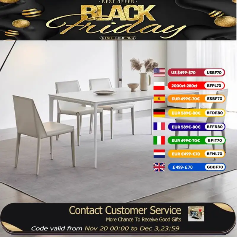 

Unique Wedding Dining Table Waterproof Oilproof Design Modern Dining Table Kitchen Salon Luxury Tavoli Da Pranzo Furniture Home