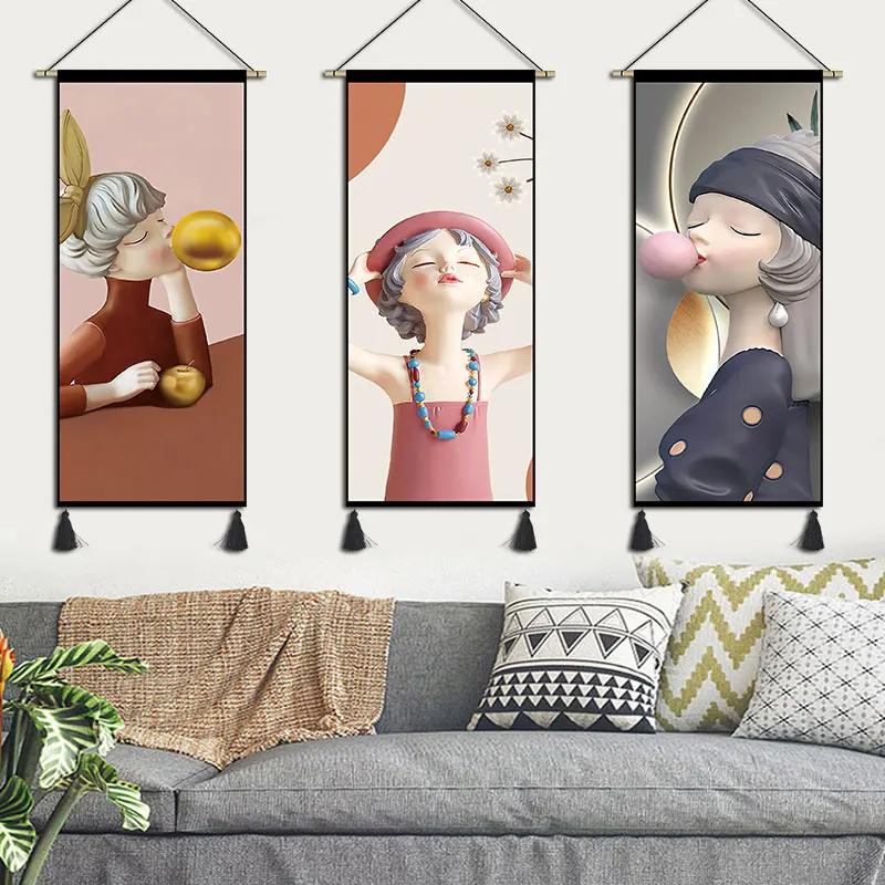 

European Minimalist Tapestry Wall Hanging - Fabric Room Decor for Bedroom, Living Room & BnB, Aesthetic Electric Box Cover