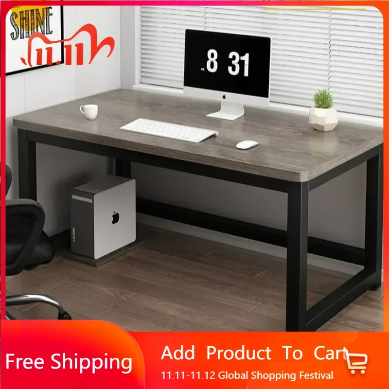 

Vintage New Chinese Office Desks Dark Wood Gaming Long Straight Drafting Computer Desks Corner Accessories Escritorio Furniture