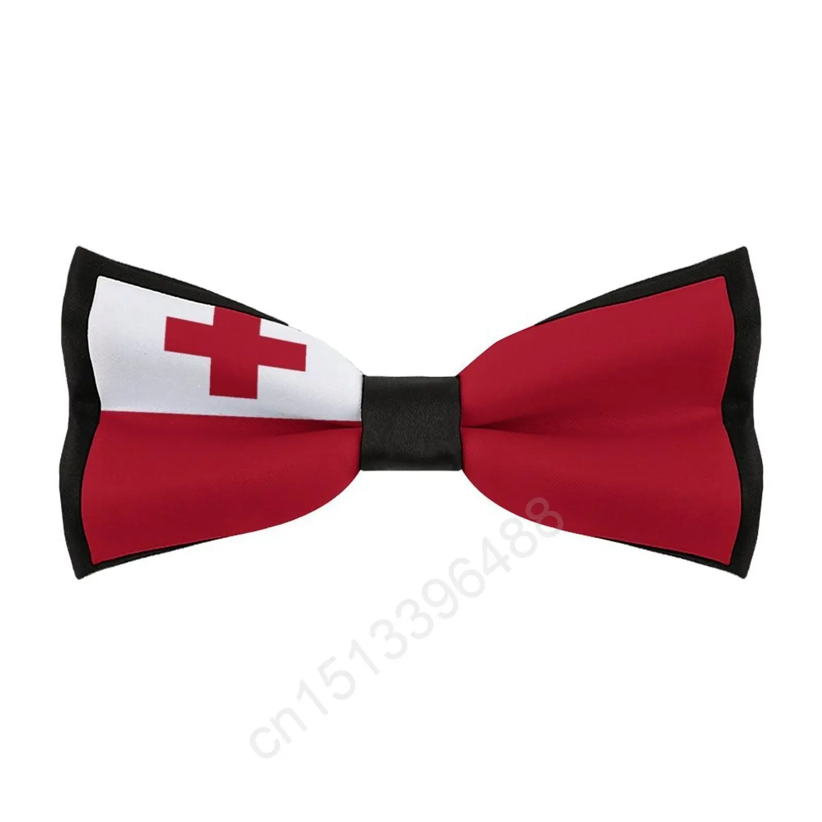 New Polyester Tonga Flag Bowtie for Men Fashion Casual Men's Bow Ties Cravat Neckwear For Wedding Party Suits Tie