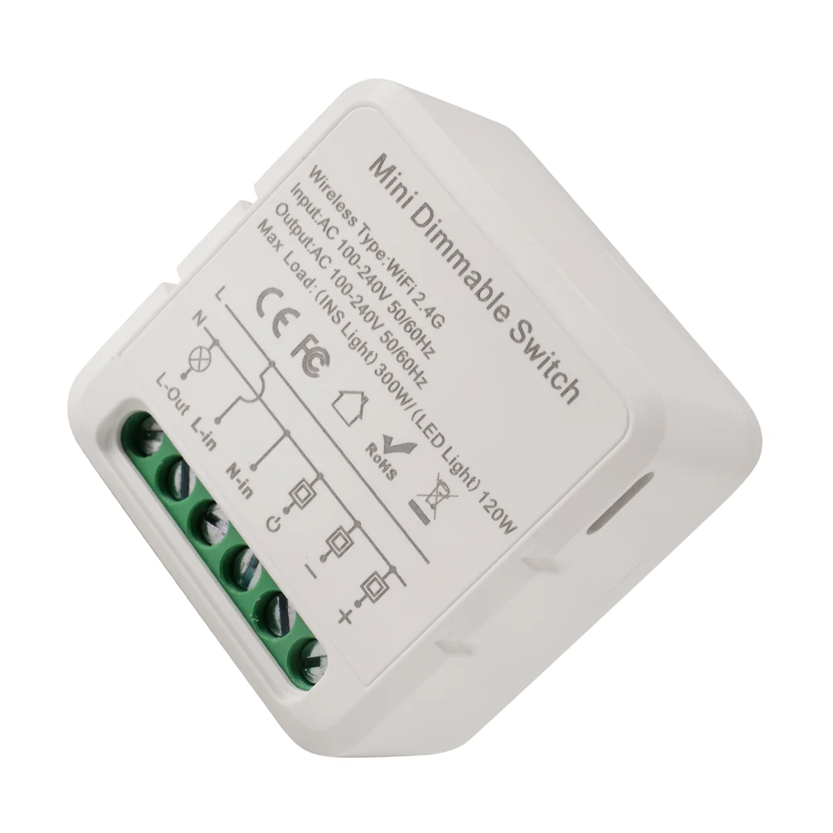 وحدة تبديل المخفتات الذكية AAAL Tuya WiFi تدعم التحكم في اتجاهين وأضواء LED ومفتاح عاكس للضوء مع المنزل