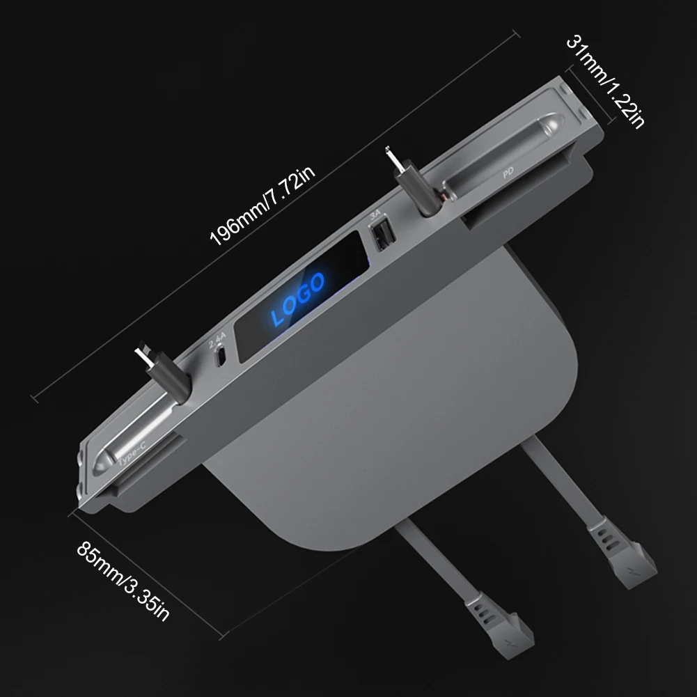 Docking Station 27W PD Center Console Smart Sensor Type C Expansion Dock Digital Display Plug and Play for Tesla Model 3 Model Y