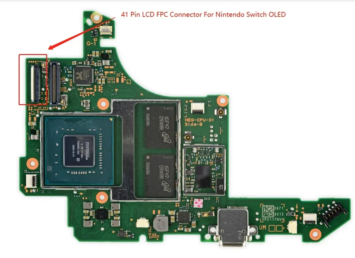 Nintendo anahtarı için 5 adet OLED LCD FPC konektörü NSO konsolu için 43 Pin değiştirme