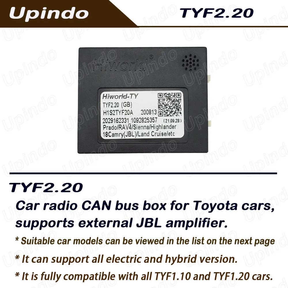 Car Radio Accessories CAN Bus Decoder JBL Audio Adapter For Toyota Prado RAV4 Sienna Camry Land Cruise Avalon Hilux Highlander