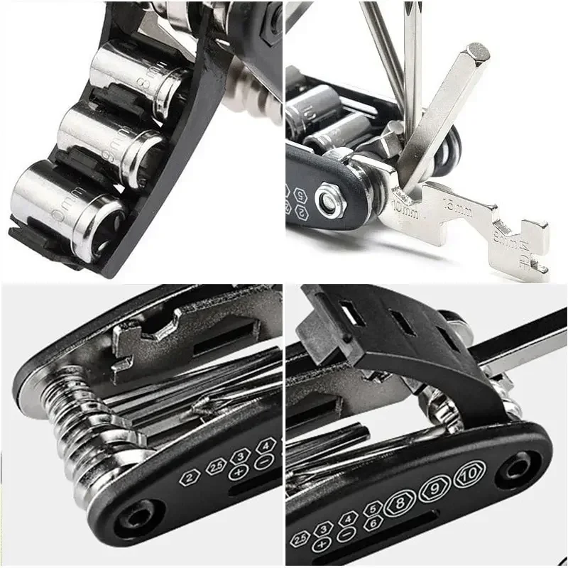 Mountain Cycle Portable Socket Multipurpose Wrench Bicycle Multi Tool Screwdriver Motorcycle Bike Allen Fix Touring Pocket