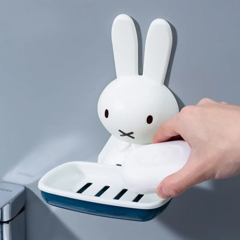 Hot Cartoon Miffy Series Soap Box Exquisite Creativity Suction Cup Wall Mount Bathroom Soap Box Household Goods