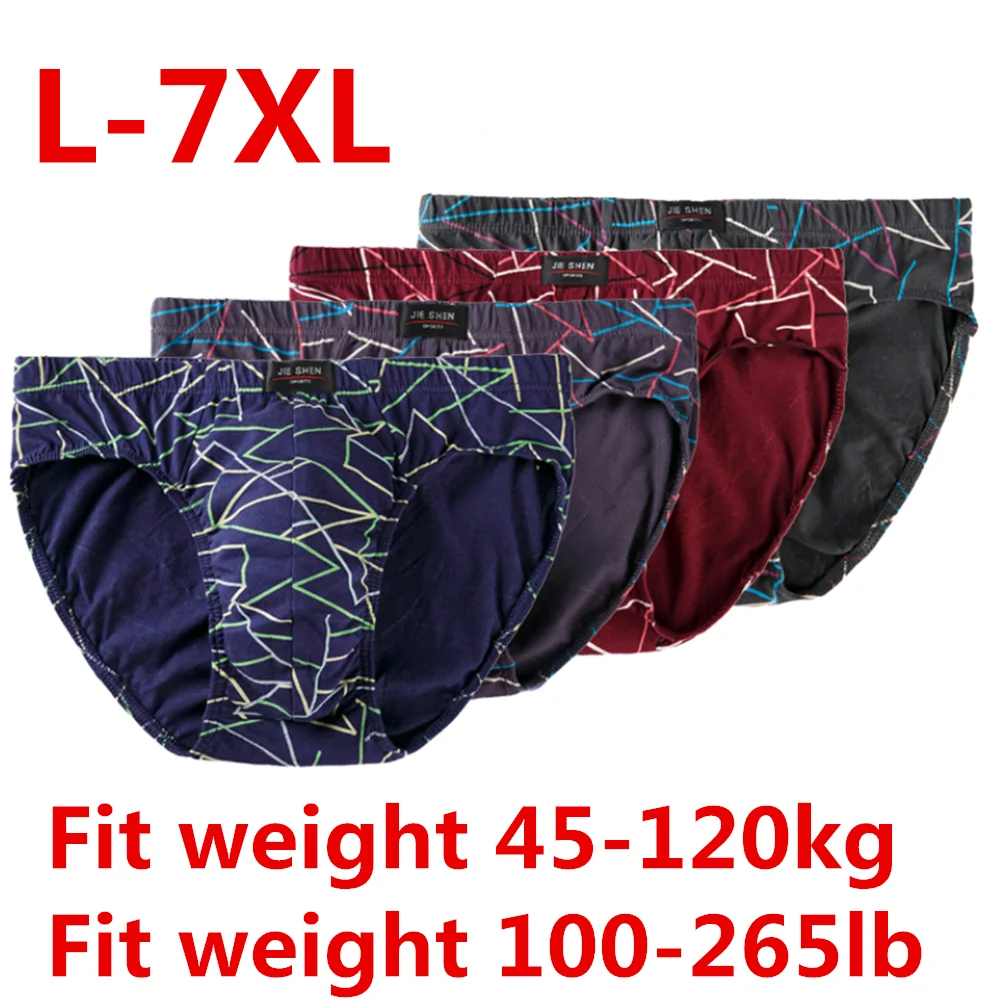 YOUNAXIN Big Size Underwear Men\'s Briefs Panties Cotton Breathable Underpants Undies Homme Lingerie Shorts 3XL 4XL 5XL 6XL 7XL