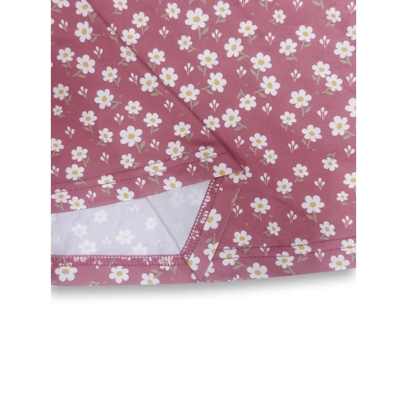 ชุดเดรสสั้นลายดอกไม้สำหรับฤดูร้อนสำหรับผู้หญิง, ชุดมินิเดรสผู้หญิง, เสื้อผ้าผู้หญิง, ชุดเดรสสีแดง, ชุดเดรสลำลอง, ชุดเดรสใหม่