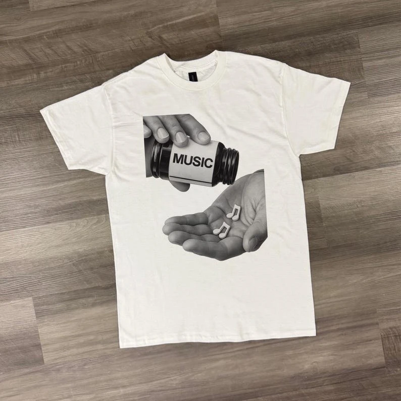 Music Lover T Shirt Vintage Loose Oversized Unisex T-shirt Trendy Cotton Harajuku high quality Comfortable hot product Couples
