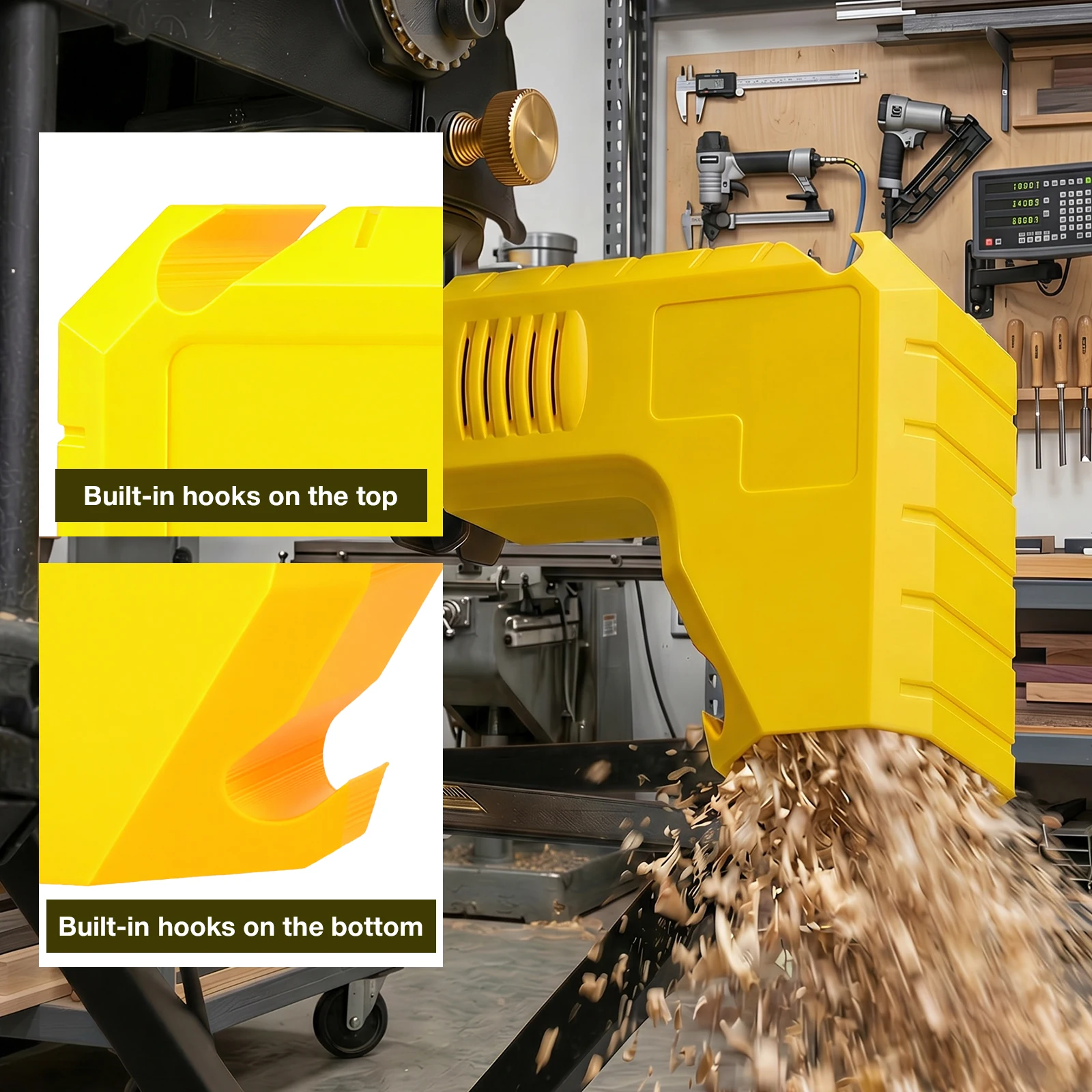 Table Saw Dust Collector 2.05 Inch Adapter For Miter Saw DW745 Gravity Bucket Elbow Woodworking Shop Vac Vacuum Hose Alternative view 6