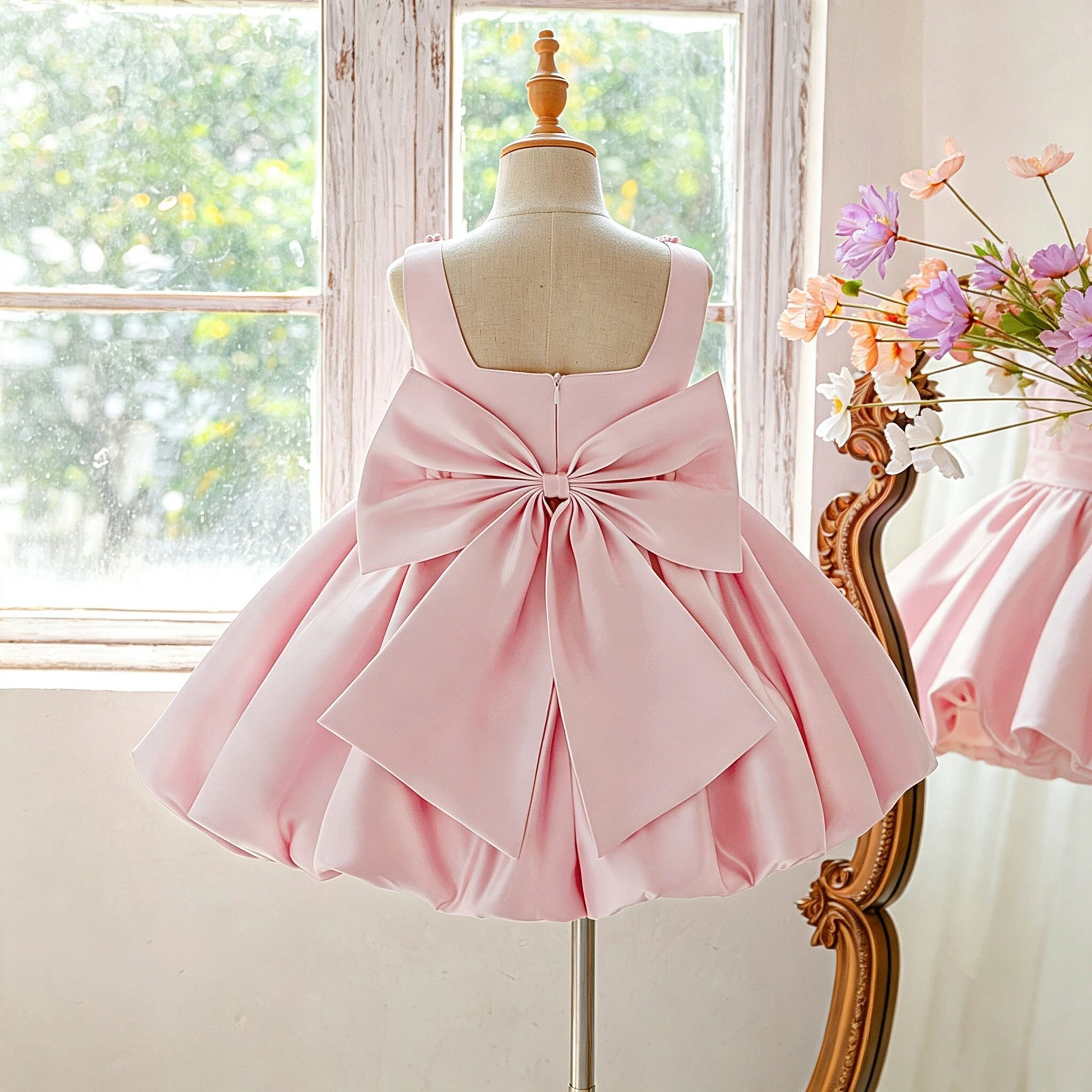 Elegantes Tauf-Party-Tutu-Kleid für Mädchen, Lolita-Schleife, Brautjungfer, Geburtstag, Prinzessin, Mädchenkleider, Hochzeit, Schule, Abschlussball, Abendkleid
