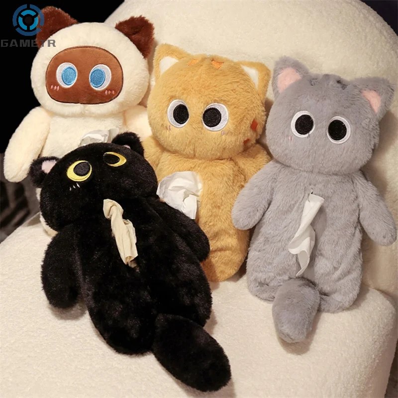 Imagem -02 - Estojo de Lápis Siamese Cat Plush Bicho de Pelúcia Bolsa de Papelaria Grande Capacidade Boneca dos Desenhos Animados Estudante