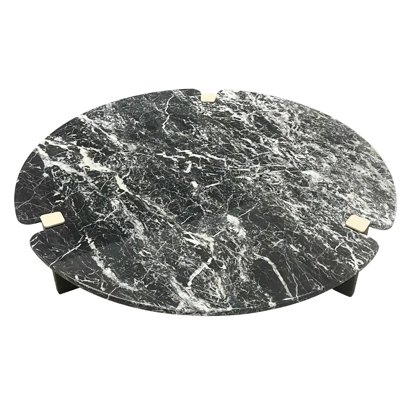 

Italian light luxury rock slab coffee table modern simple household integrated coffee table living room creative marble special